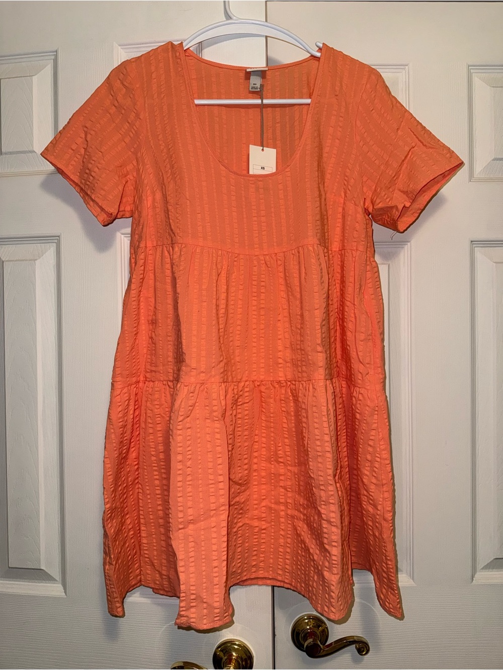 Target Peach Textured Short Sleeve Dress